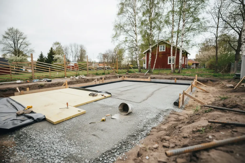gjut platta till garage eller attefallshus markarbete isolering och vanliga fel att undvika